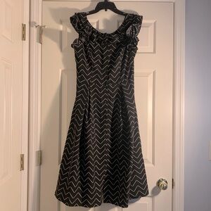 Who What Wear Black and White Striped Dress in extra small (XS)